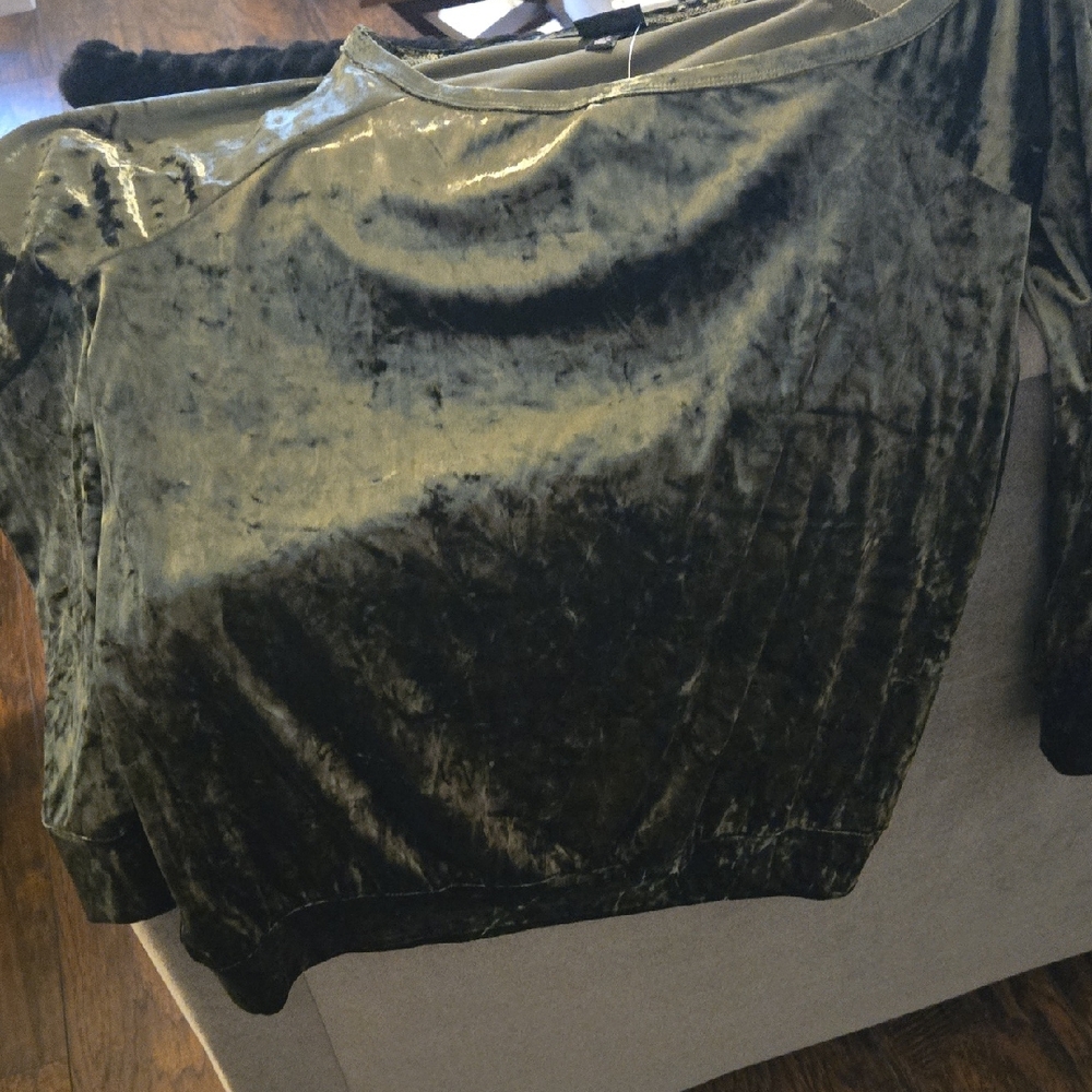 Torrid Olive Velvet Tunic